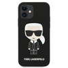 Karl Lagerfeld Fullbody Silicone Iconic - Etui iPhone 12 Mini (Black)