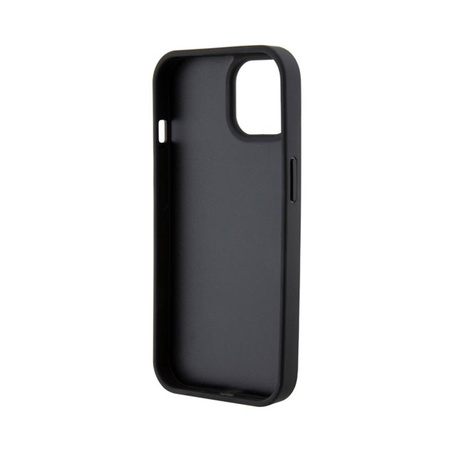 Guess Leather 4G Stamped - iPhone 15 Case (noir)