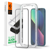 Spigen Alm Glass FC - gehärtetes Glas für iPhone 16e / iPhone 14 / iPhone 13 / iPhone 13 Pro (schwarzer Rahmen)