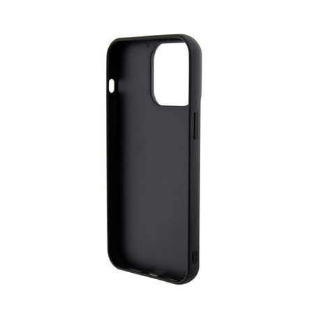 Guess Sequin Script Metal - Coque iPhone 15 Pro (noir)