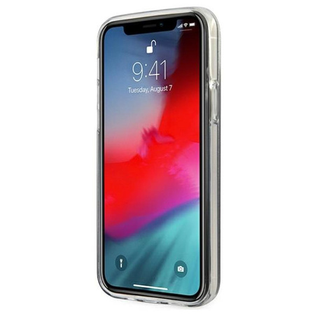 Guess Glitter Gradient Script - Coque iPhone 12 Pro Max (bleu)