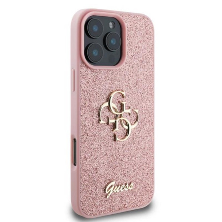 Guess Fixed Glitter Big 4G - Hülle iPhone 16 Pro Max (rosa)