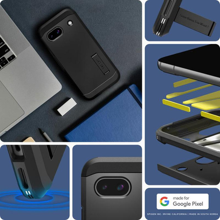 Spigen Tough Armor - Étui pour Google Pixel 8A (Noir)