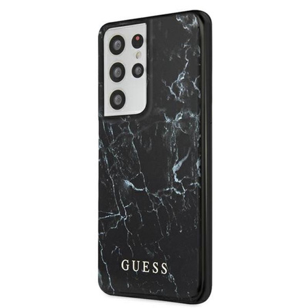 Guess Marble - Etui Samsung Galaxy S21 Ultra (noir)