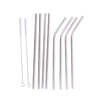 Alpina - pailles en métal réutilisables et écologiques avec brosses de nettoyage (8+2 pcs).)
