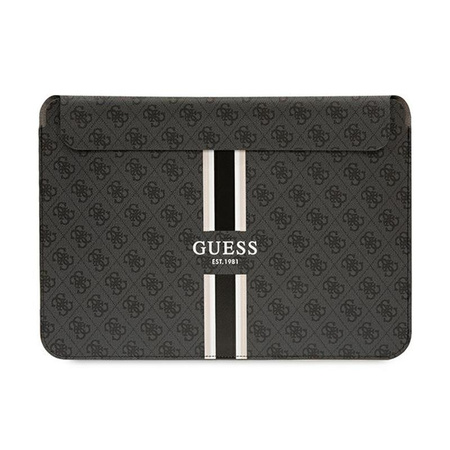 Pouzdro na počítač Guess 4G s potiskem pruhů - 14" pouzdro na notebook (černé)