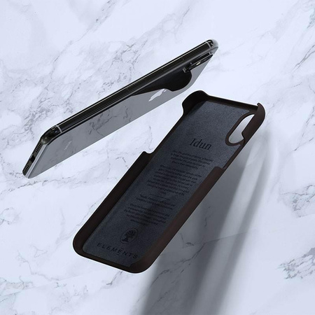 Nordic Elements Saeson Idun - Materialhülle iPhone Xs / X (Dunkelbraun Muster 2)