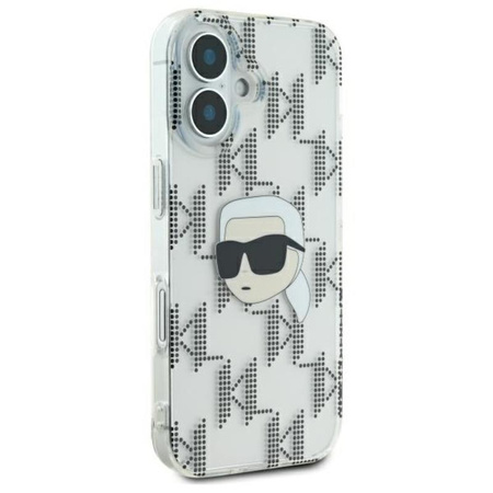 Karl Lagerfeld IML Karl Head Electroplated - Hülle für iPhone 16 (transparent)