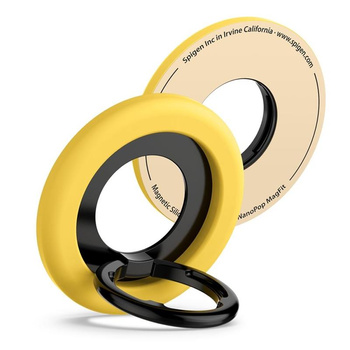 Spigen Nano Pop MagSafe Phone Ring - Porte-doigt magnétique avec fonction de support (jaune mangue)