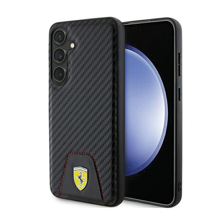 Ferrari Carbon Stitched Bottom - Samsung Galaxy S24+ Gehäuse (schwarz)