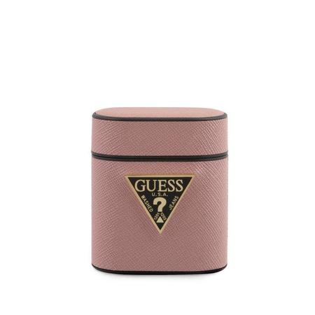 Guess Saffiano - Airpods-Tasche (rosa)