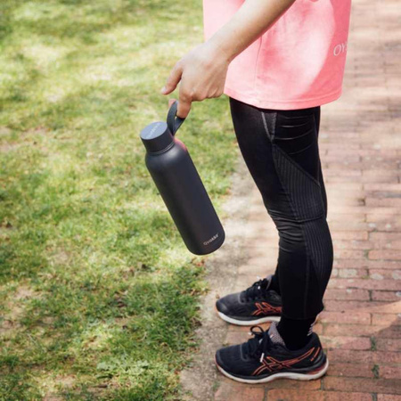 Quokka Solid With Strap - Bouteille thermique en acier inoxydable de 630 ml avec sangle (ardoise)