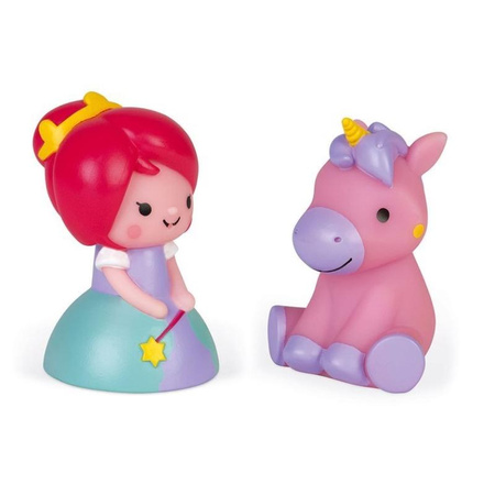 Janod - Set de figurines de bain princesse et licorne lumineuse