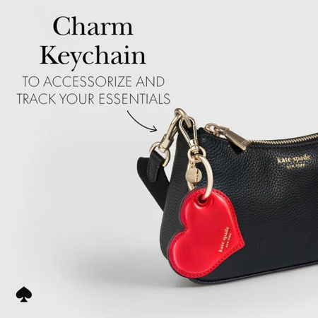 Kate Spade New York Charm Keychain – Schützende Hülle Schlüsselanhänger für Apple AirTag 1/2 (Heart)