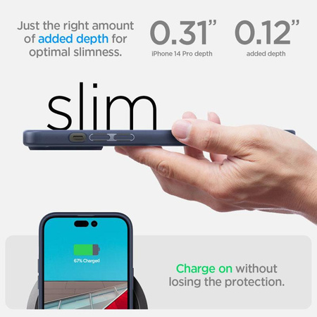 Spigen Ultra Hybrid - Case for iPhone 14 Pro (Navy blue)