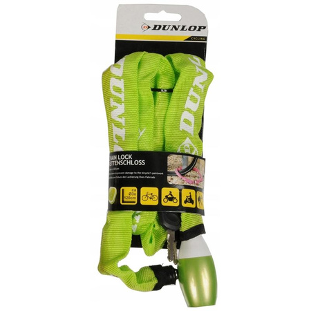 Dunlop - Bicycle lock chain 120cm (Green)