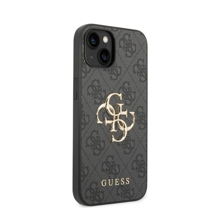 Guess 4G Big Metal Logo - Coque iPhone 15 (gris)