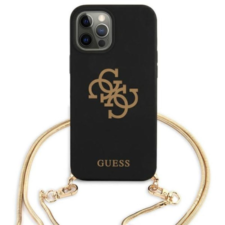 Guess 4G Big Logo Chain - Etui iPhone 12 Pro Max (czarny)