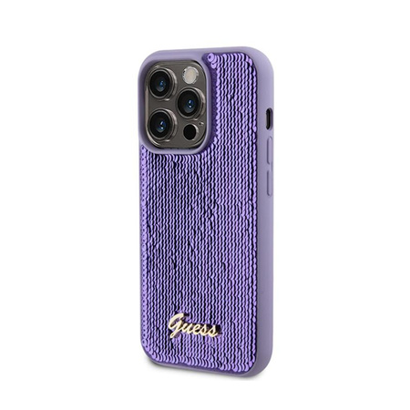 Guess Sequin Script Metal - iPhone 15 Pro Max tok (lila)