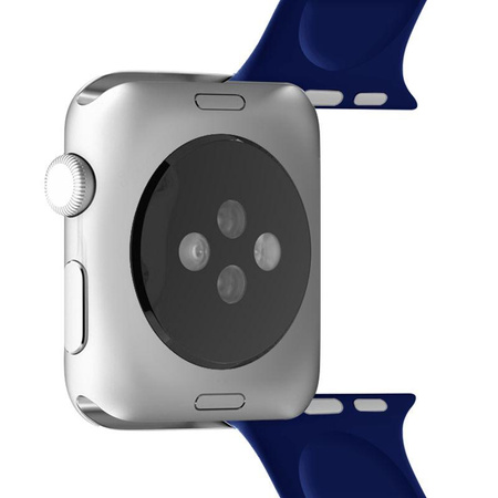 PURO ICON - Bracelet sport élastique pour Apple Watch 42/44/45 mm (S/M & M/L) (bleu marine)
