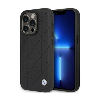 BMW Leather Quilted - Tasche für iPhone 14 Pro (schwarz)