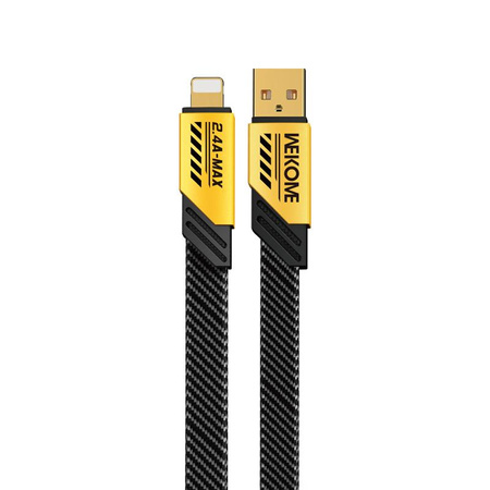 WEKOME WDC-190 Mecha sorozat - USB-A Lightning gyors töltő csatlakozókábel 1 m (sárga)