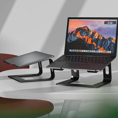 Crong AluBench - Ergonomischer Laptop-Ständer aus Aluminium (schwarz)