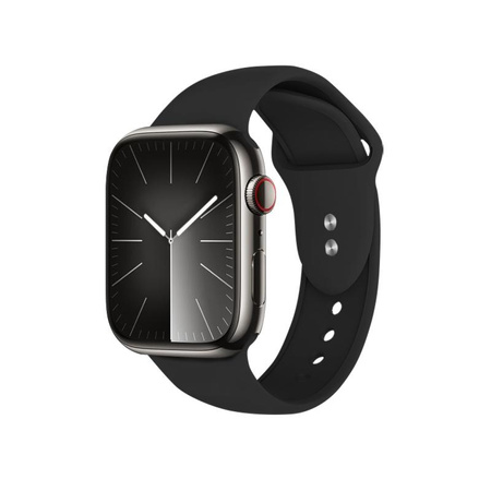 Crong Liquid - Řemínek pro Apple Watch 38/40/41/42 mm (černý)