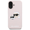 Karl Lagerfeld Silicone Double Heads Print MagSafe - iPhone 16 Case (rose)
