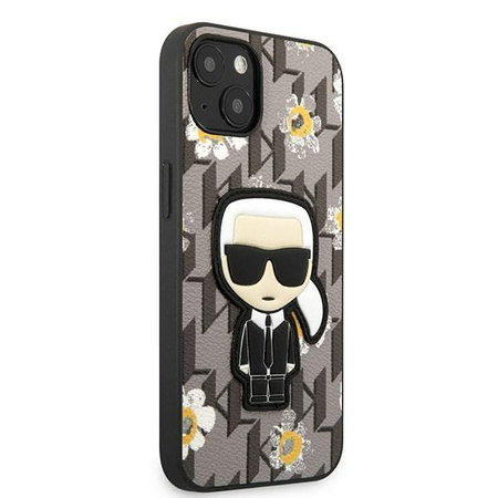 Karl Lagerfeld Iconic Karl Flower - Hülle für iPhone 13 (Grau)