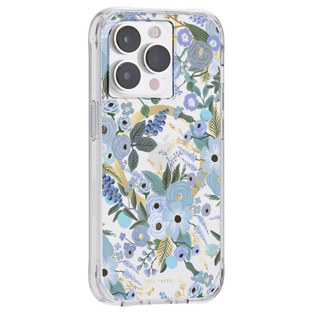 Rifle Paper Clear MagSafe - pouzdro pro iPhone 14 Pro (Garden Party Blue)