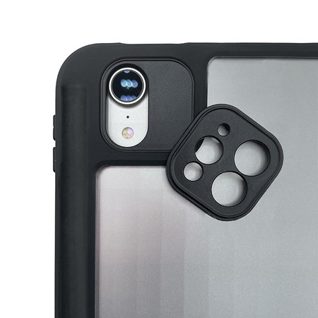 Crong PrimeFolio - Étui pour iPad Air 11 M3 (2025) / iPad Air 11 pouces M2 (2024) / iPad Air 10.9" (5th-4th gen.) / iPad Pro 11" (2022-2021) (noir/transparent)