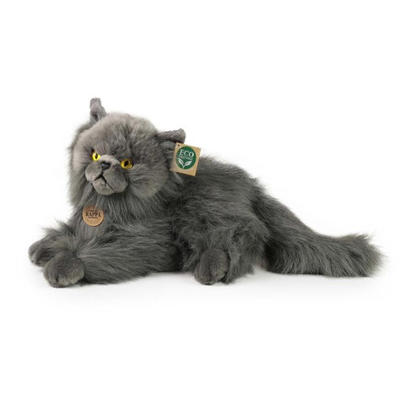 PLUS MASCOTA GRAY PERSIAN CAT 30 CM, Realistic Cat, Soft, ECO