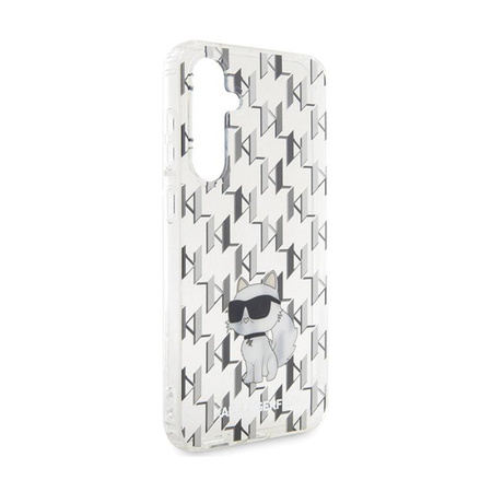 Karl Lagerfeld Monogram Choupette - pouzdro pro Samsung Galaxy S23 FE (průhledné)