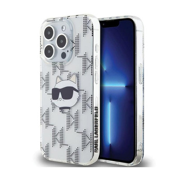 Karl Lagerfeld IML Choupette Kopf & Monogramm - iPhone 15 Pro Tasche (Transparent)