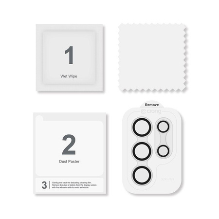 Crong Lens Ring - Tempered Glass for the camera lens Samsung Galaxy S24 Ultra (clear)