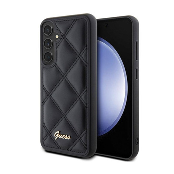 Guess Quilted Metal Logo - pouzdro pro Samsung Galaxy S23 FE (černé)