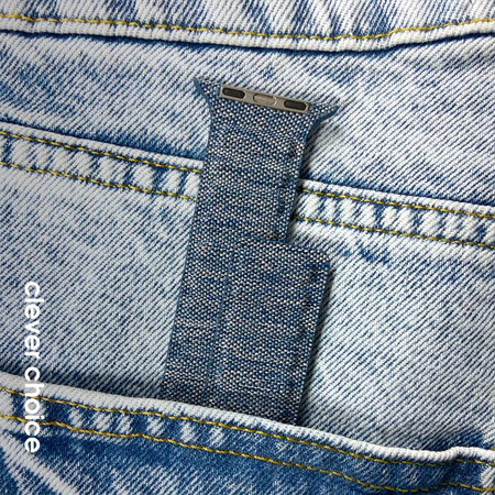 Crong Melange - Magnetarmband für Apple Watch 44/45/46/49 mm (blau meliert)