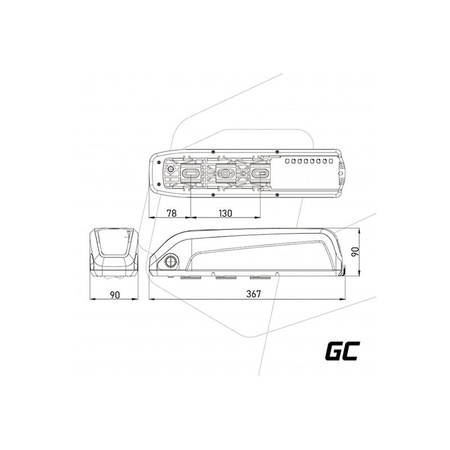 Green Cell - Baterie pro elektrokola s nabíječkou 36V 10,4Ah 374Wh Li-Ion 5.5x2.1 mm