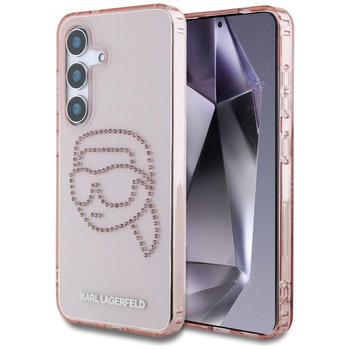 Karl Lagerfeld Rhinestones Karl Head Logo - Etui Samsung Galaxy S25 (rose)