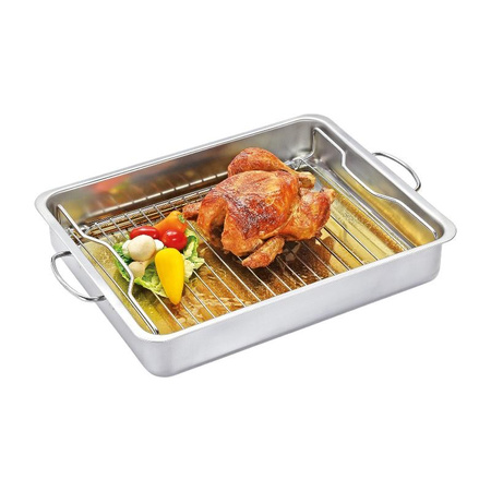 Küchenprofi Style - Stainless Steel Roasting Pan with Rack 40×31.5×6.5 cm