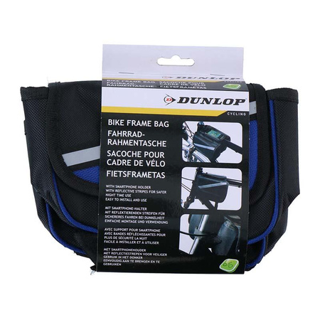 Dunlop - Fahrradtasche / Gepäcktasche für Rahmen (Schwarz/Blau)