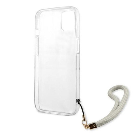 Guess Marble Strap - pouzdro pro iPhone 13 Mini (šedé)