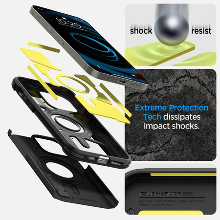 Spigen Tough Armor MagFit - iPhone 14 Pro MagSafe tok (fekete)