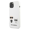 Karl Lagerfeld Silikonové pouzdro Karl & Choupette - iPhone 13 mini (bílé)