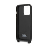 Karl Lagerfeld Monogram Plaque Logo Strap - iPhone 14 Pro Case (black)