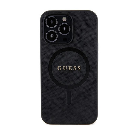 Guess Saffiano MagSafe - Tasche für iPhone 13 Pro (schwarz)