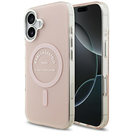 Karl Lagerfeld IML Karl RSG Logo MagSafe - Hülle für iPhone 17 (rosa)