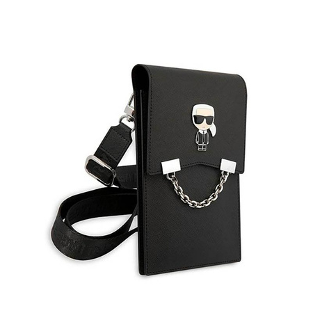 Karl Lagerfeld Ikonik Karl Chain Wallet Phone Bag - taška na chytrý telefon a příslušenství (černá)
