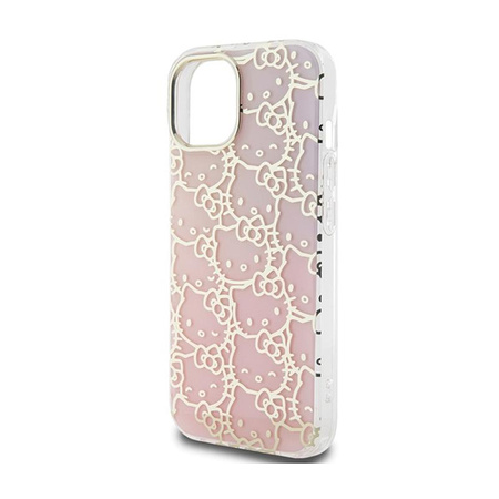 Hello Kitty IML Gradient Electrop Crowded Kitty Head - Etui iPhone 15 (różowy)